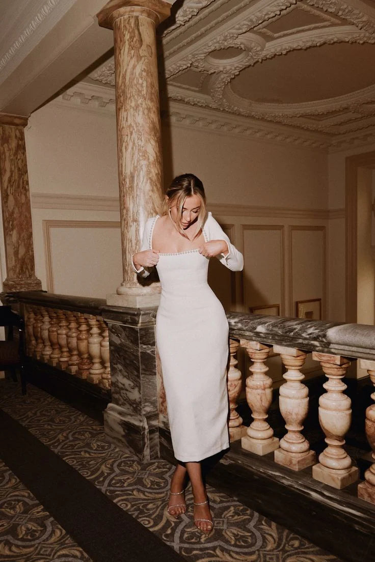 Belle Ame Pearl Full Sleeve Midi Dress