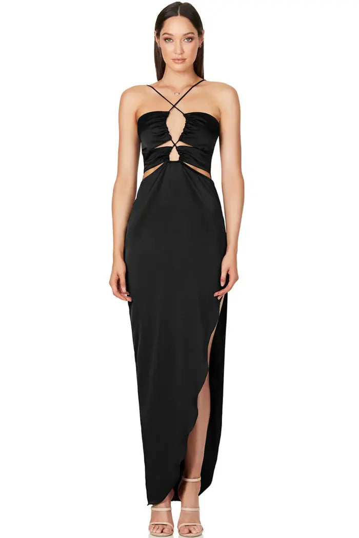 Belle Ame Black Luxe Long Dress
