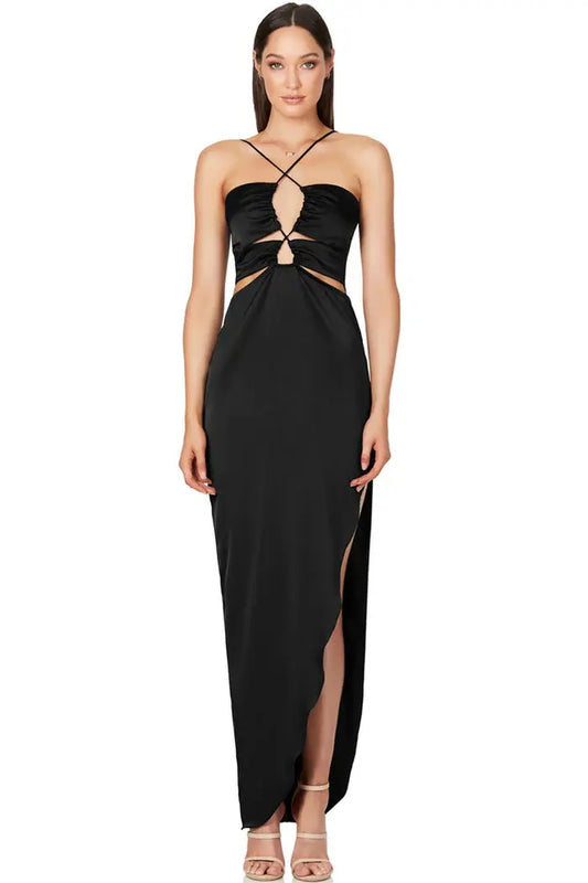 Belle Ame Black Luxe Long Dress