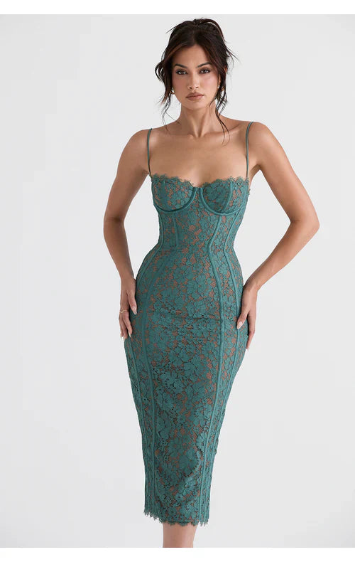 Belle Ame Glittering Midi Dress
