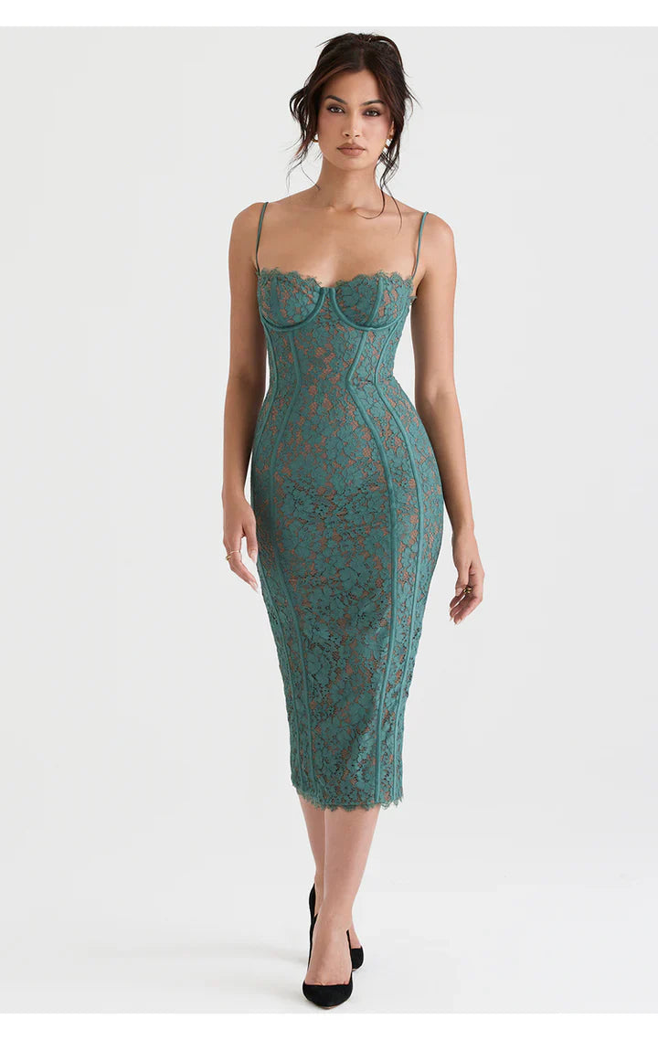 Belle Ame Glittering Midi Dress