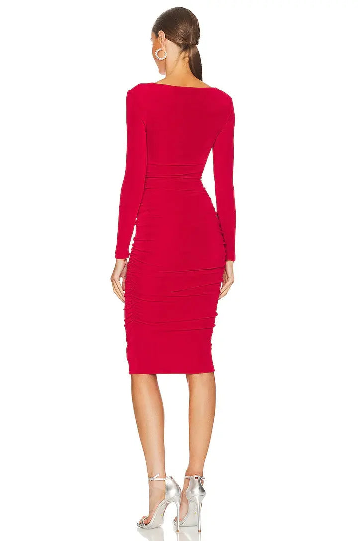 Belle Ame Red Cut OUT Dress