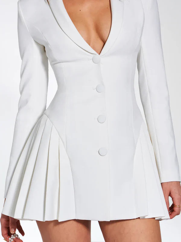 Belle Ame White Blazer Short Dress