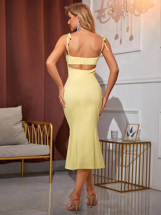 Belle Ame Sunella Azure Mermaid Gown