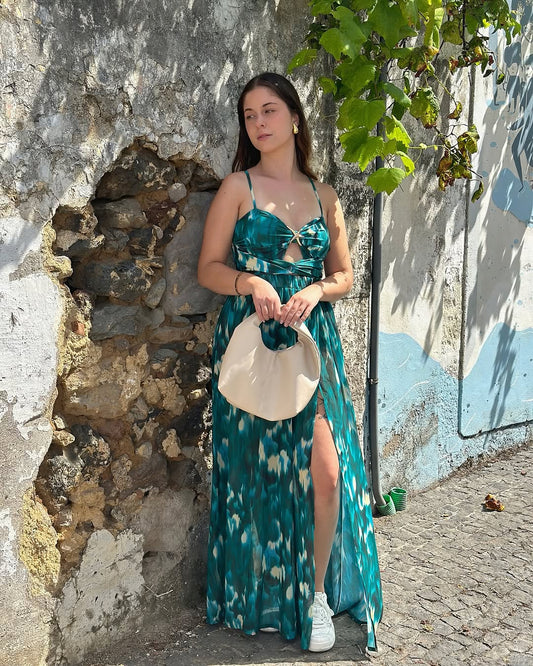 Belle Ame forest print monokini with skirt