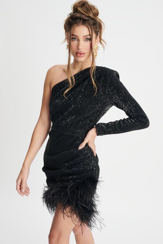 Belle Ame Lush One Shoulder Dress