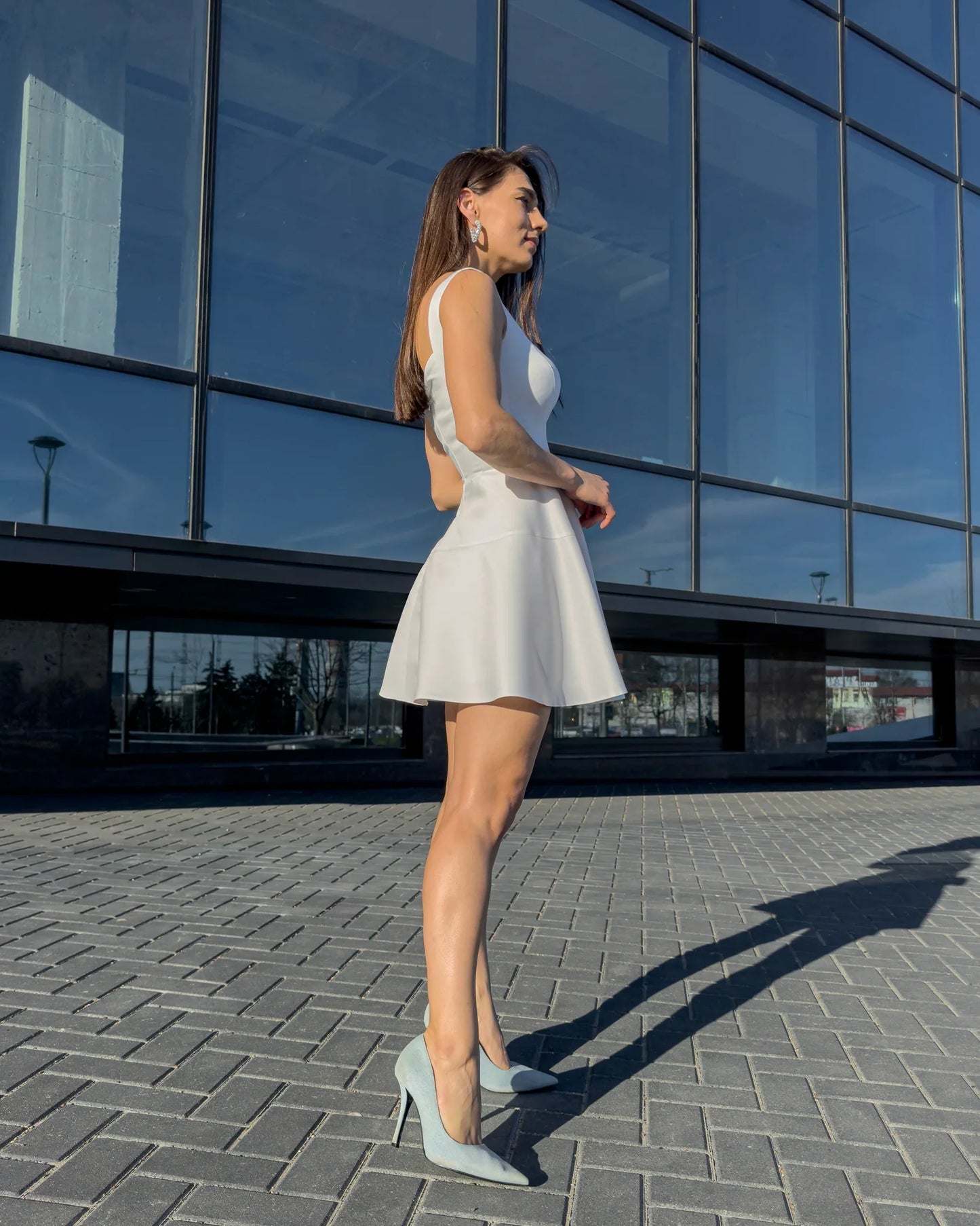 Belle Ame Lily Glam White Mini Dress