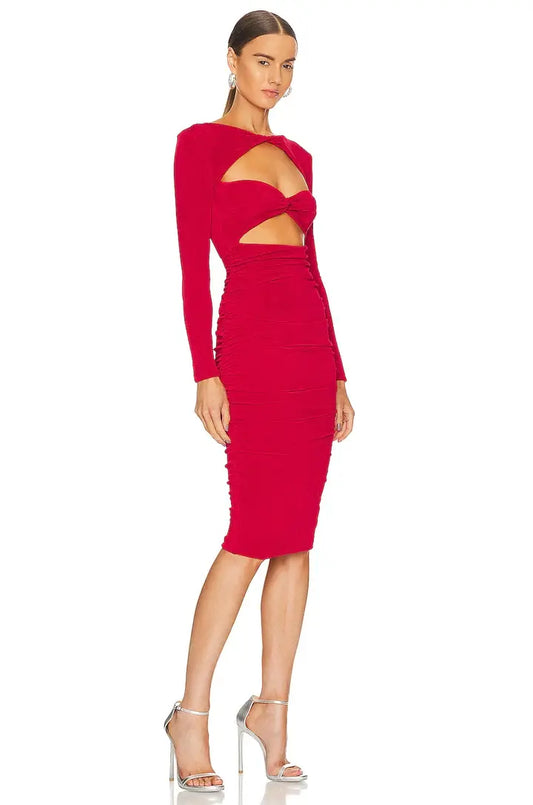 Belle Ame Red Cut OUT Dress