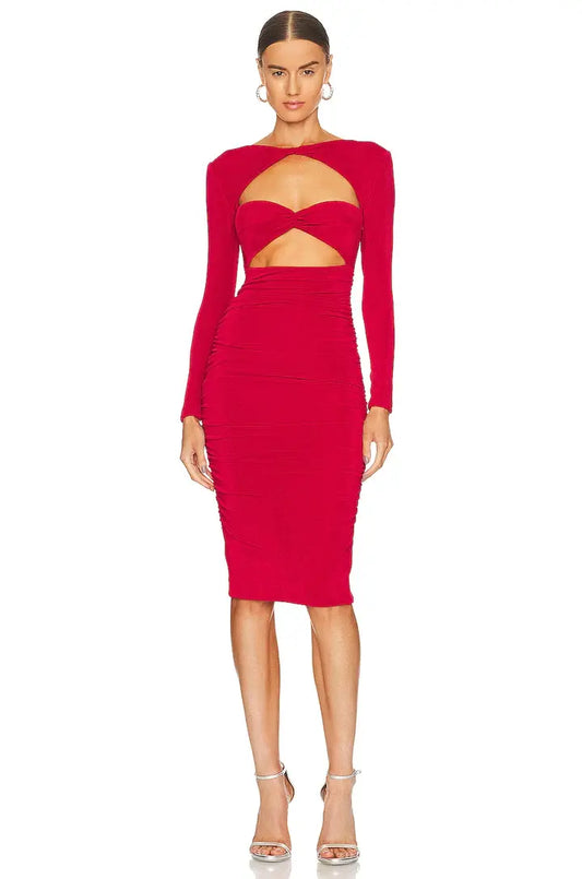 Belle Ame Red Cut OUT Dress